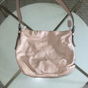 Leather Coach adjustable strap purse